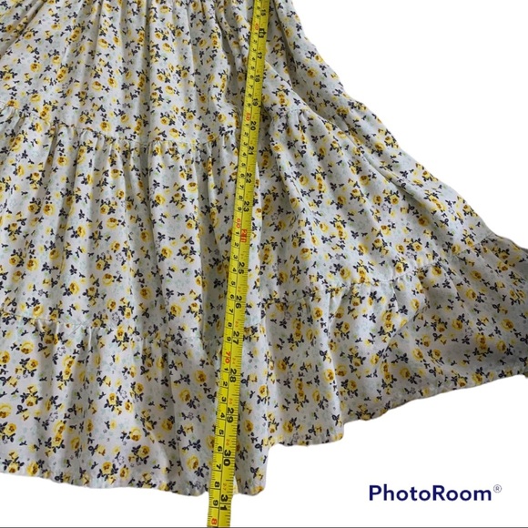 H&M Divided Yellow Floral Patterned Dress - Picture 10 of 11